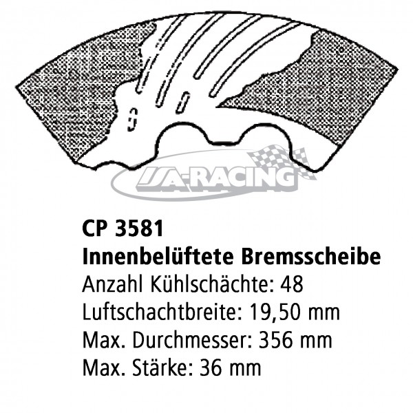 AP Racing Bremsscheibe CP3581-1142/43CG8
