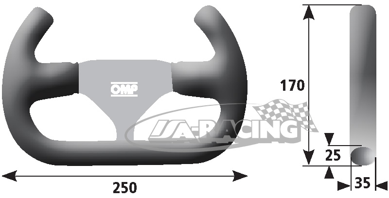 OD/2016/NN OMP Indy einplätzige Lenkrad 250 x 200 mm Motorsport Verwenden 