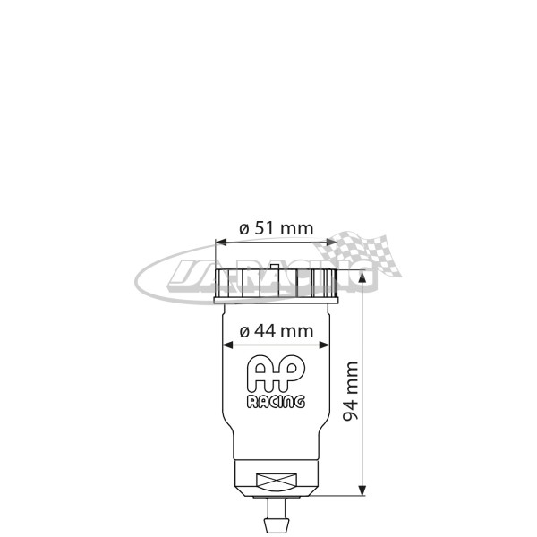 Flüssigkeitsbehälter CP4709 Push-On Adapter