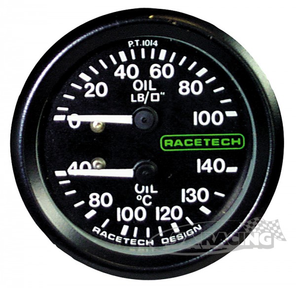 Druck 0-100 PSI und Temperatur 40-140°C Instrument